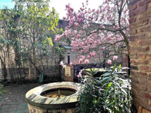Springbrunnen im Eingangsbereich