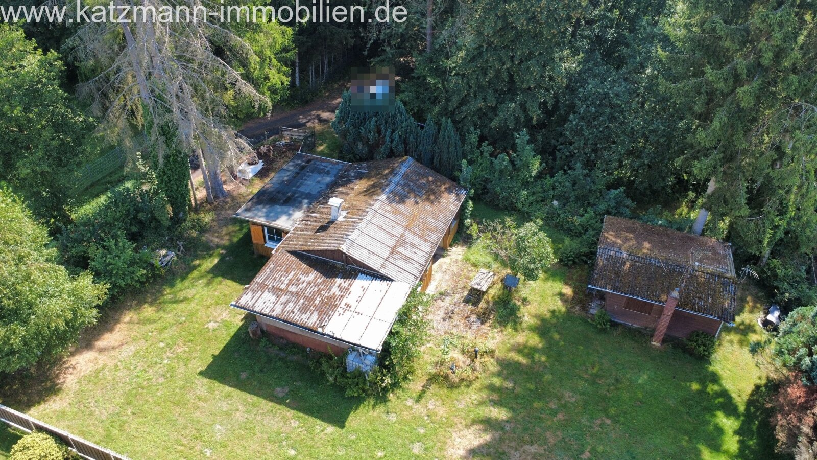 Haus von oben - weitere Perspektive
